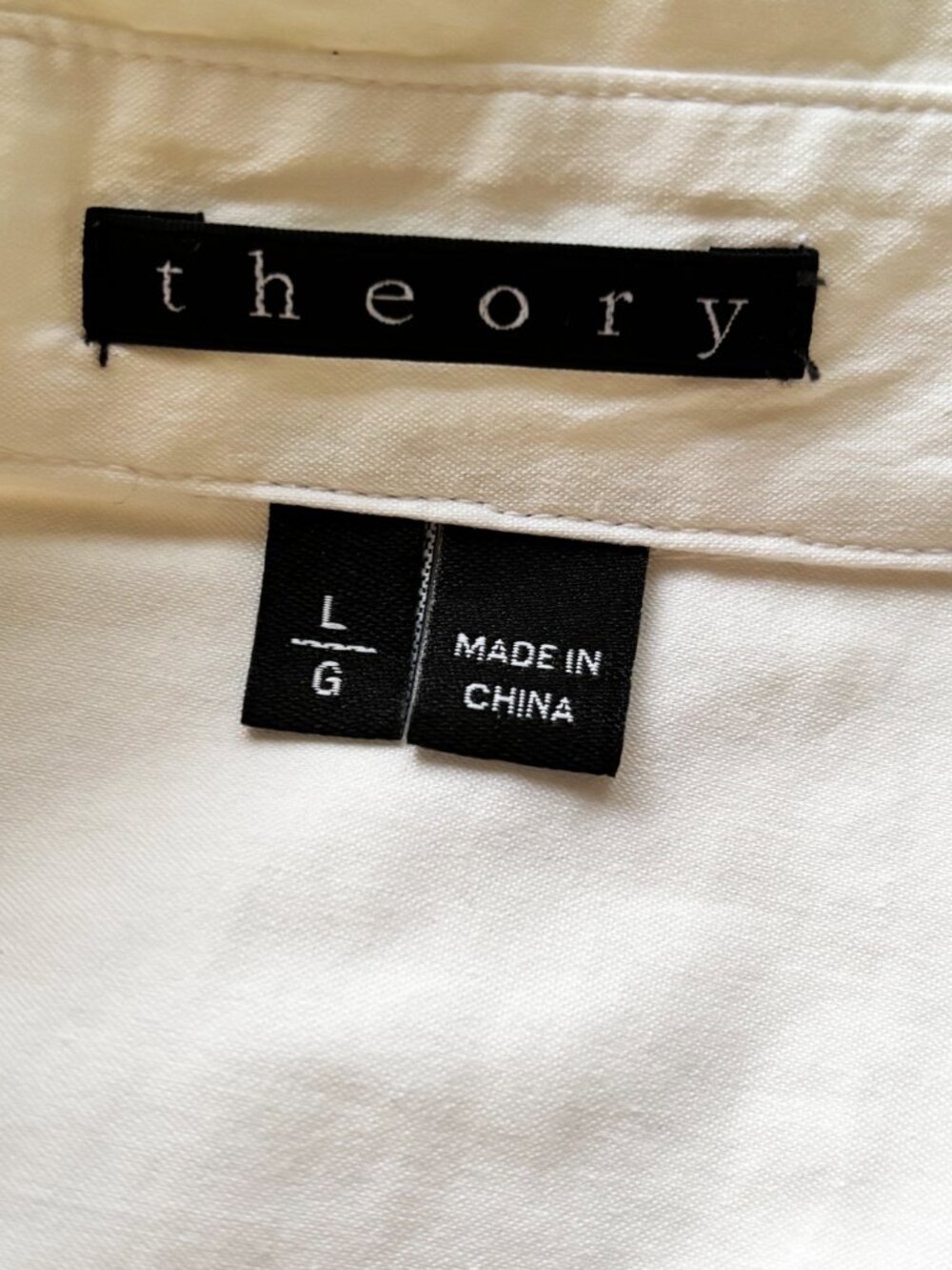 Theory Black and White Sleeveless Button Front Shirt Size Large EXCELLENT COND. - Picture 5 of 7